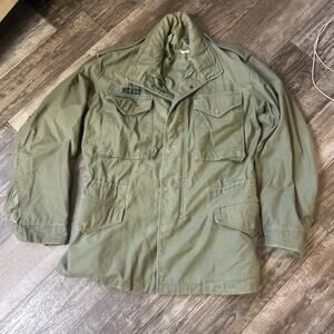Vintage US Army M-65 Field Jacket Men’s Small R OG-107 Vietnam Sateen Talon 60s
